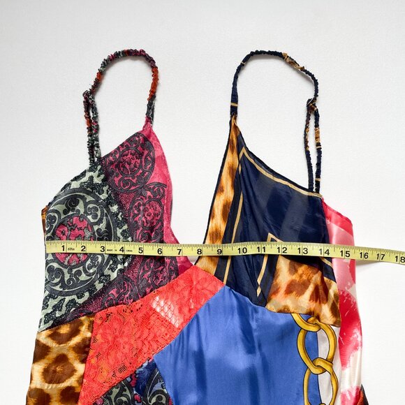 1/OFF Paris Remade Scarf Slip Maxi Dress Size Medium - Picture 12 of 14